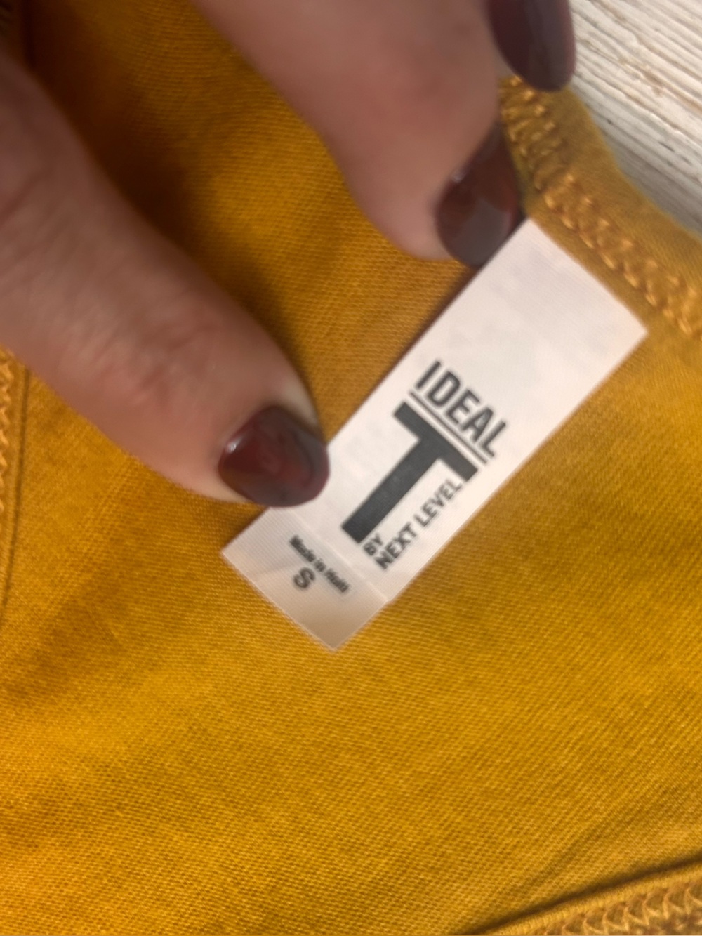 Next Level Apparel Mustard Yellow Wallen Graphic Racerback Tank - Picture 3 of 3